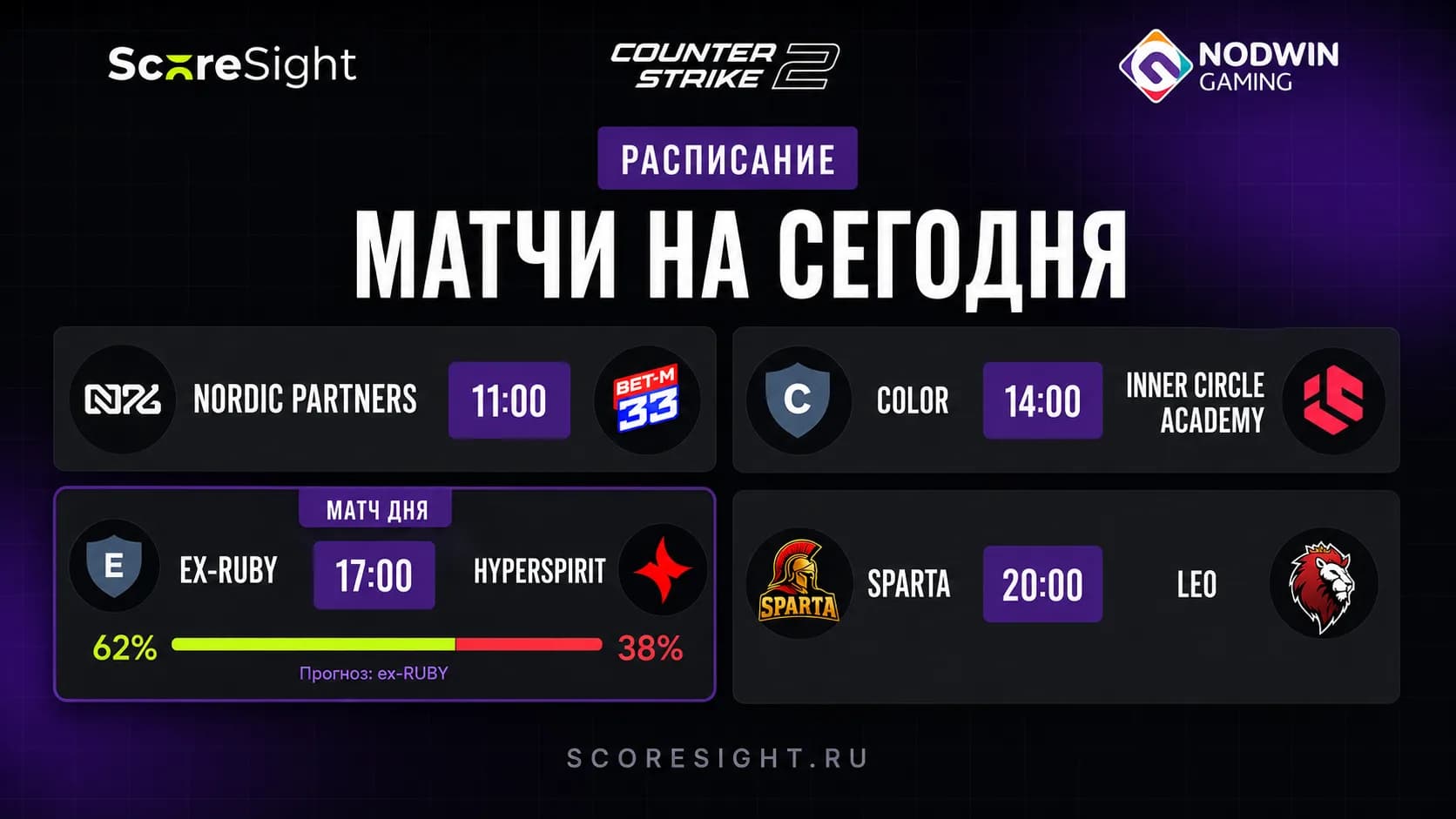 NODWIN Clutch Series 11: расписание матчей на 21 августа