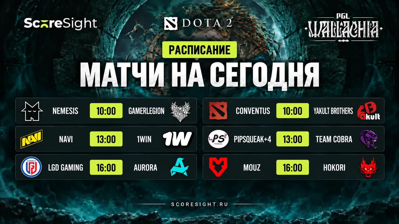 PGL Wallachia Season 9: расписание матчей на 22 сентября