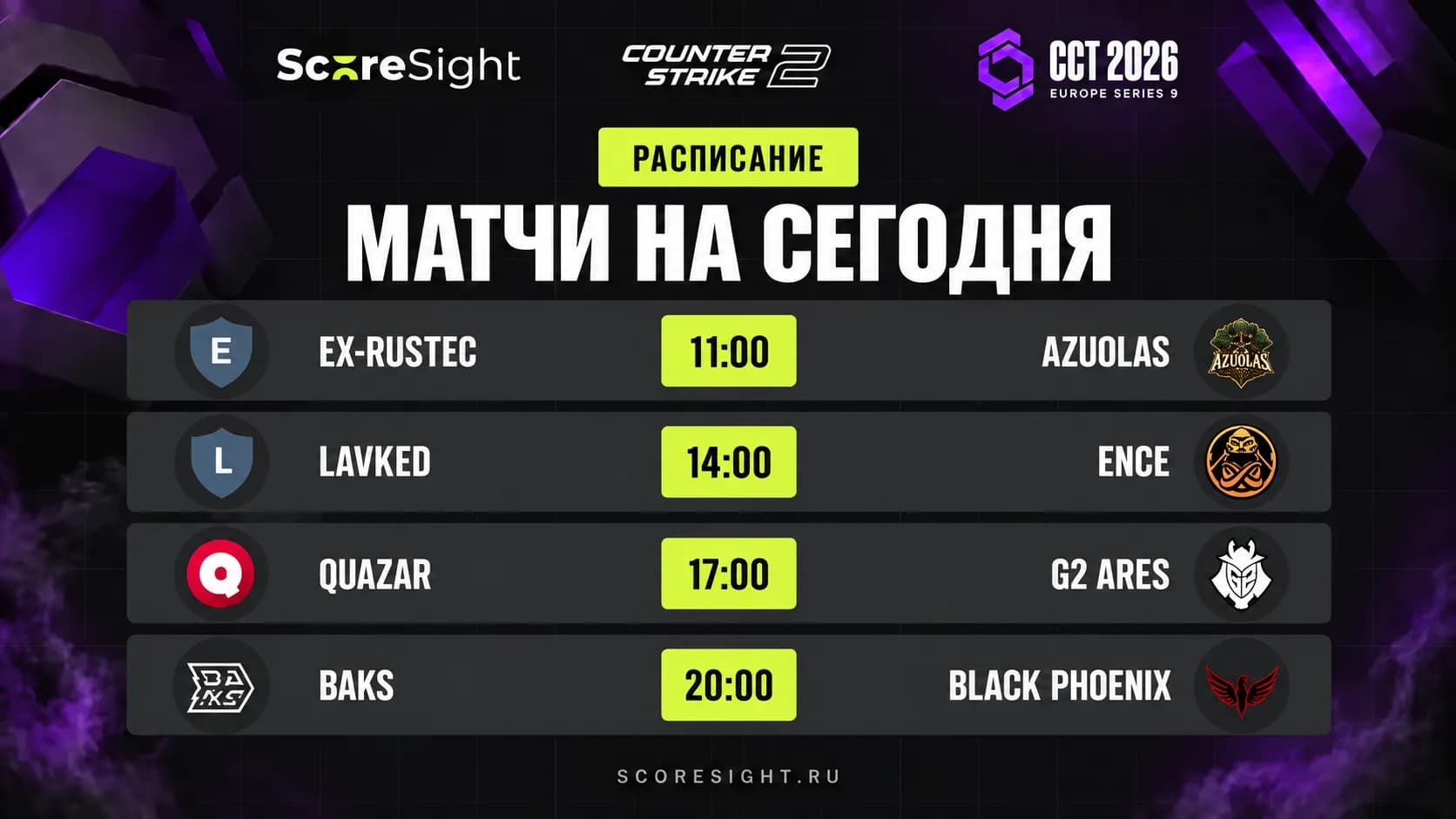 Две путёвки в плей-офф: матчи CCT на 20 сентября